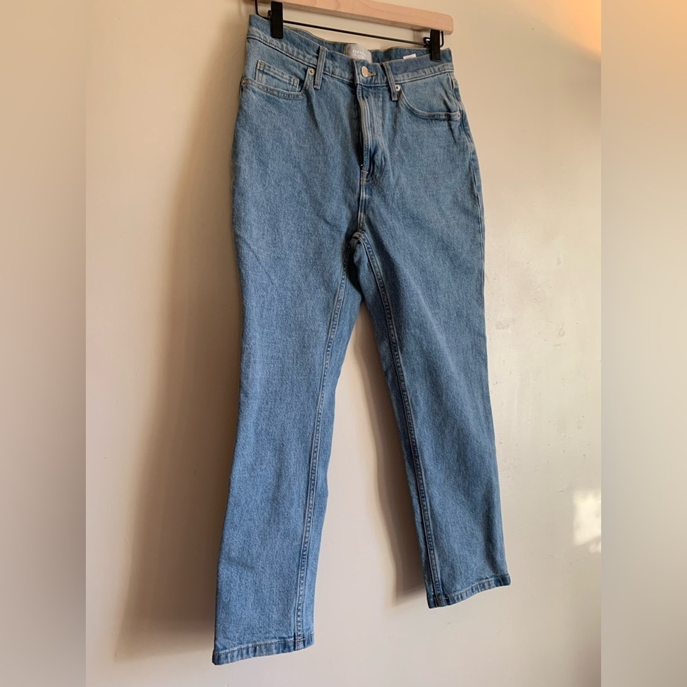 Everlane Womens Straight Jeans Blue 26 Inch Cotton Cheeky Crop Bottoms Pants